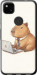 Чохол для Google Pixel 4A Funny Capybara CEO Working (Різнокольоровий)