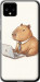 Чехол для Google Pixel 4 XL Funny Capybara CEO Working (Різнокольоровий)