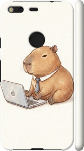 Чохол для Google Pixel XL Funny Capybara CEO Working (Різнокольоровий)