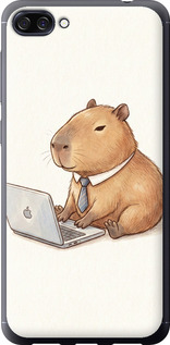 Чехол для Asus ZenFone 4 Max ZC520KL Funny Capybara CEO Working (Разноцветный)