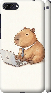 Чехол для Asus ZenFone 4 Max ZC520KL Funny Capybara CEO Working (Разноцветный)
