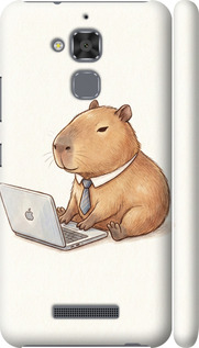 Чехол для Asus Zenfone 3 Max ZC520TL Funny Capybara CEO Working (Разноцветный)