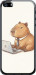 Чехол для iPhone 5 Funny Capybara CEO Working (Разноцветный)