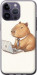 Чехол для iPhone 14 Pro Max Funny Capybara CEO Working (Разноцветный)
