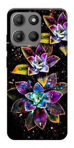 Чехол Flowers on black для Motorola Moto G15 Power
