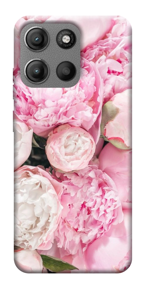 Чехол Pink peonies для Motorola Moto G15 Power