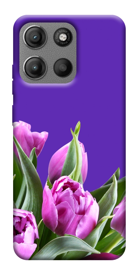 Чехол Тюльпаны для Motorola Moto G15 Power