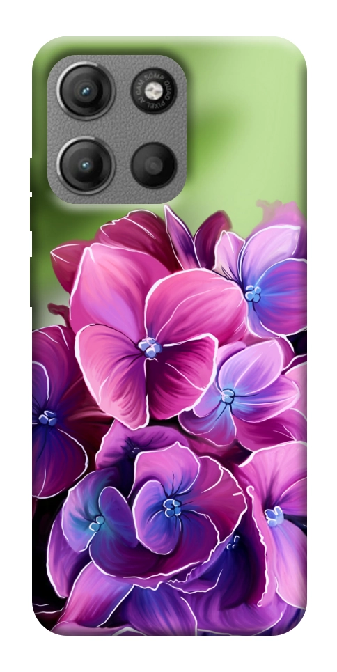 Чехол Кружевная гортензия для Motorola Moto G15 Power