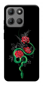 Чехол Snake in flowers для Motorola Moto G15 Power