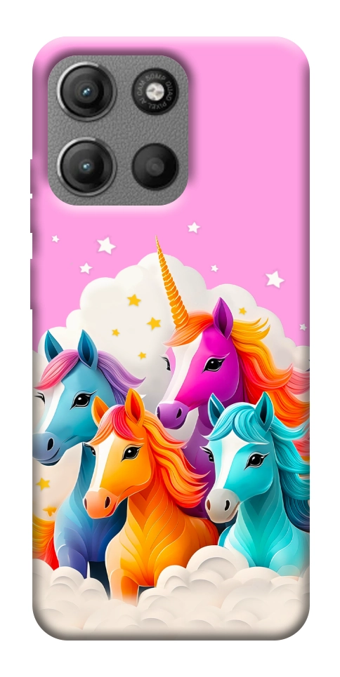 Чехол Пони в облаках для Motorola Moto G15 Power