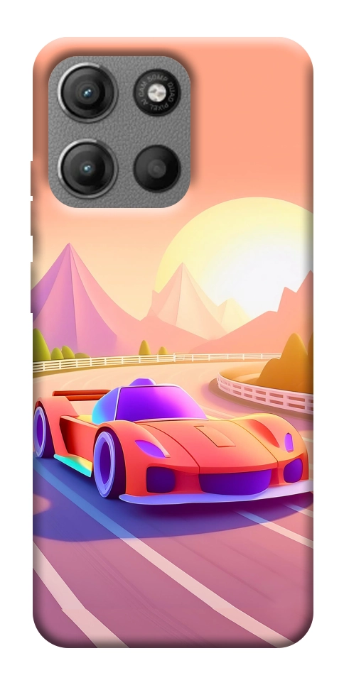 Чехол Машинка на закате для Motorola Moto G15 Power
