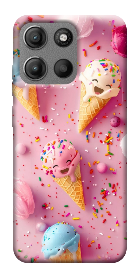 Чехол Веселое мороженое для Motorola Moto G15 Power