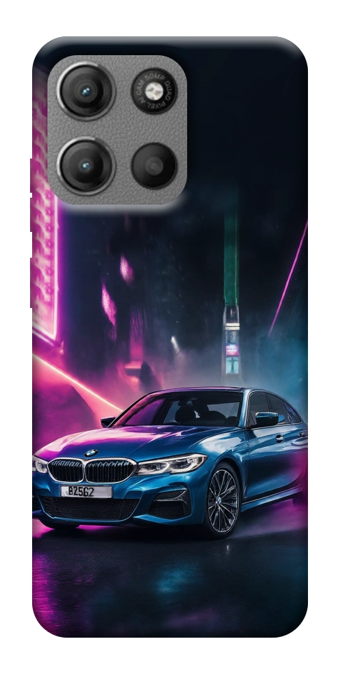 Чехол Неоновое BMW для Motorola Moto G15 Power