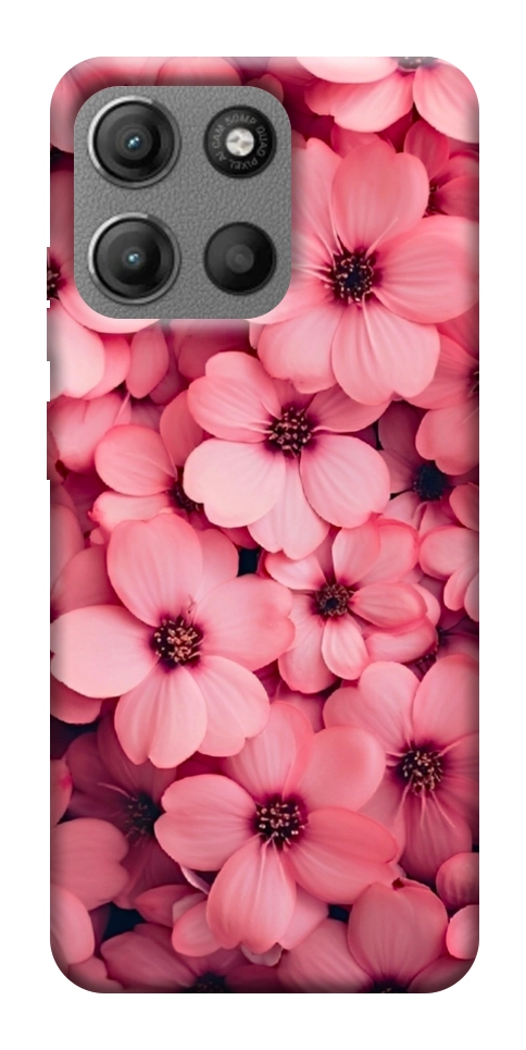 Чехол Pink flowers для Motorola Moto G15 Power