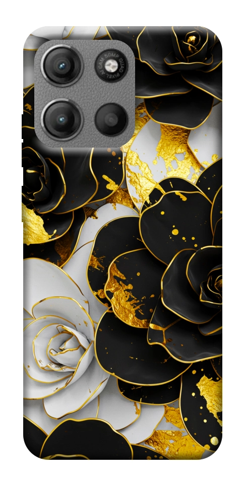Чехол Flower black-white для Motorola Moto G15 Power