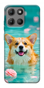 Чехол Swimming corgi для Motorola Moto G15 Power