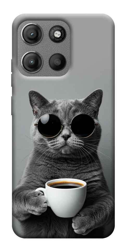 Чехол Grey cat coffee для Motorola Moto G15 Power