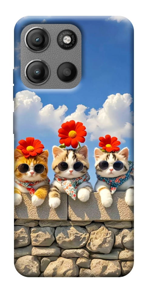 Чехол Flower cats для Motorola Moto G15 Power