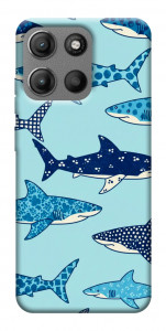 Чехол Shark pattern для Motorola Moto G15 Power