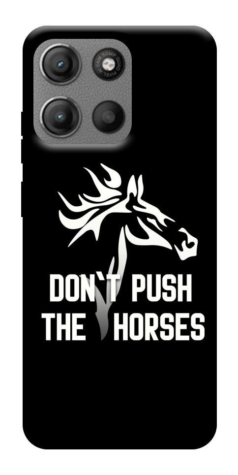 Чехол Dont push the horses для Motorola Moto G15 Power