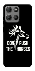 Чехол Dont push the horses для Motorola Moto G15 Power