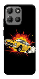 Чехол Retro comics car black для Motorola Moto G15 Power