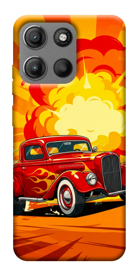 Чехол Retro comics car для Motorola Moto G15 Power