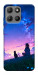 Чехол Space girl and cat для Motorola Moto G15 Power