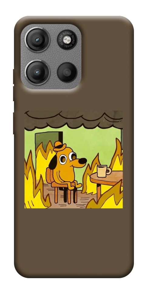 Чехол Dog in the fire для Motorola Moto G15 Power