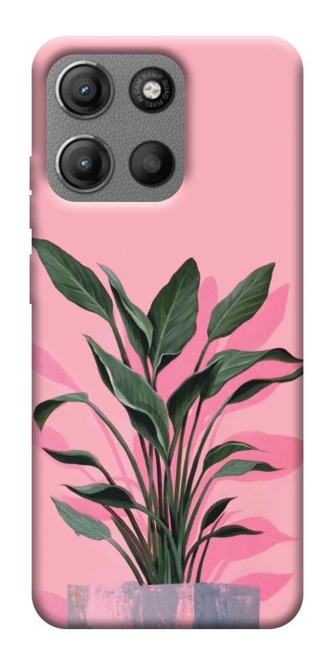 Чехол Pink plant для Motorola Moto G15 Power