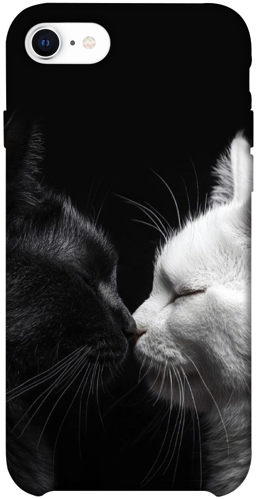 Чехол Black and white cats для iPhone SE (2020)