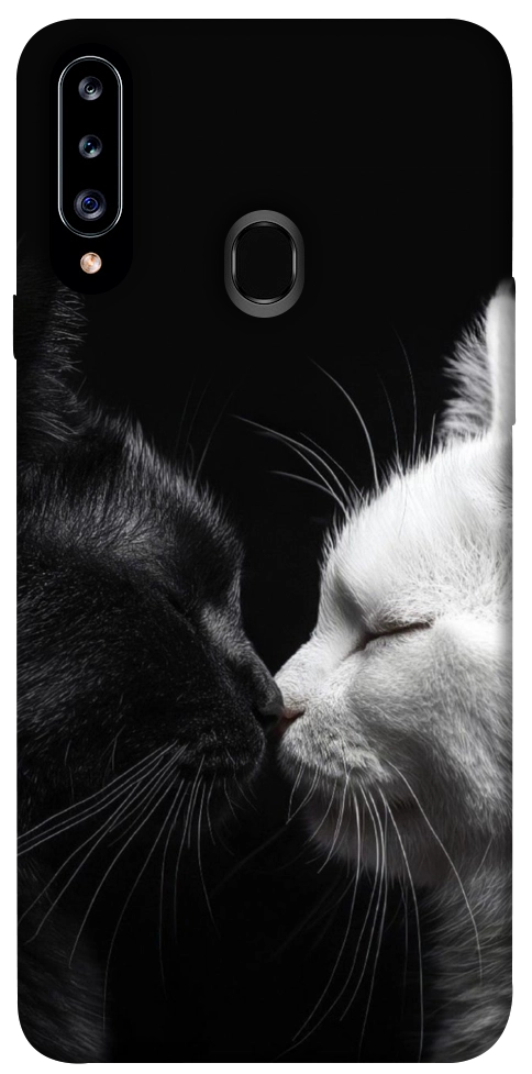 Чехол Black and white cats для Galaxy A20s (2019)