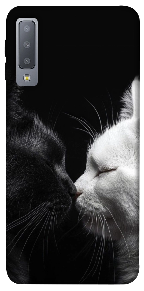 Чехол Black and white cats для Galaxy A7 (2018)