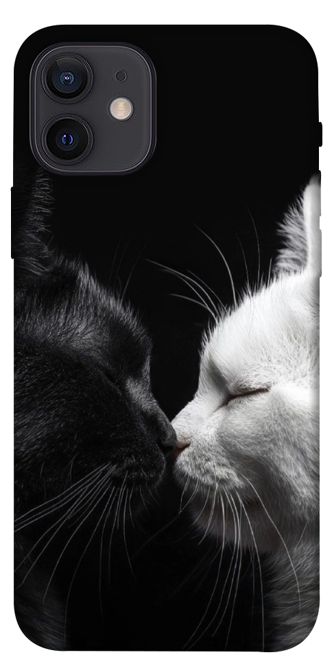 Чехол Black and white cats для iPhone 12
