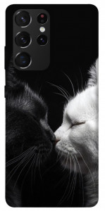 Чехол Black and white cats для Galaxy S21 Ultra