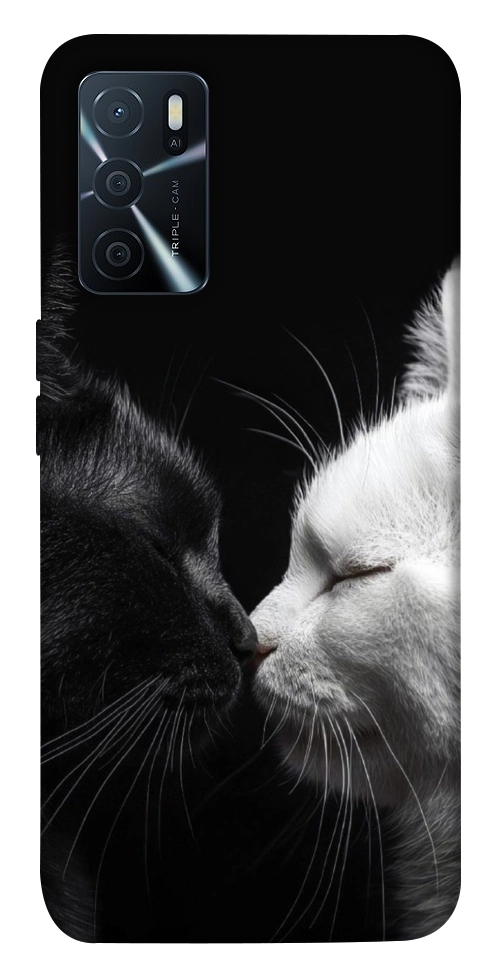 Чехол Black and white cats для Oppo A16