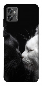 Чохол Black and white cats для Motorola Moto G32