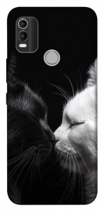Чехол Black and white cats для Nokia C21 Plus