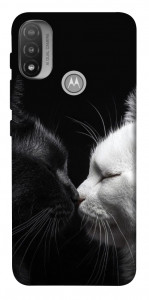 Чохол Black and white cats для Motorola Moto E20