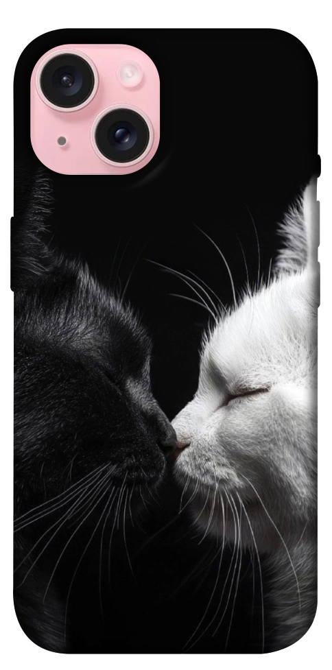 Чехол Black and white cats для iPhone 15