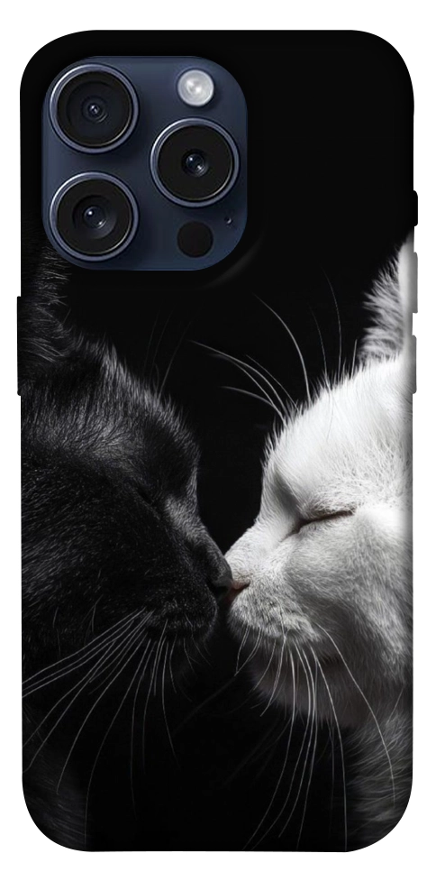 Чехол Black and white cats для iPhone 15 Pro