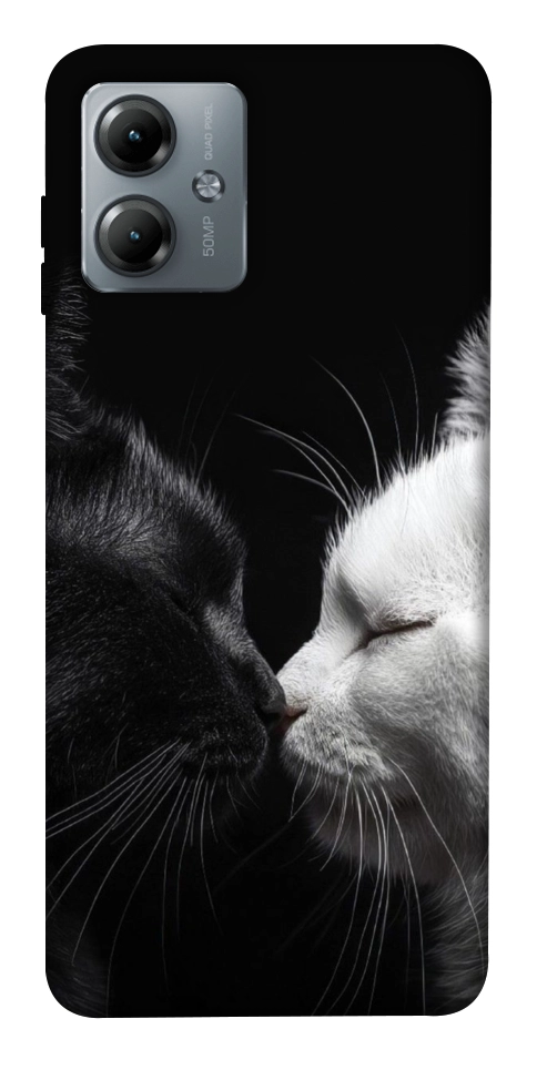 Чохол Black and white cats для Motorola Moto G14