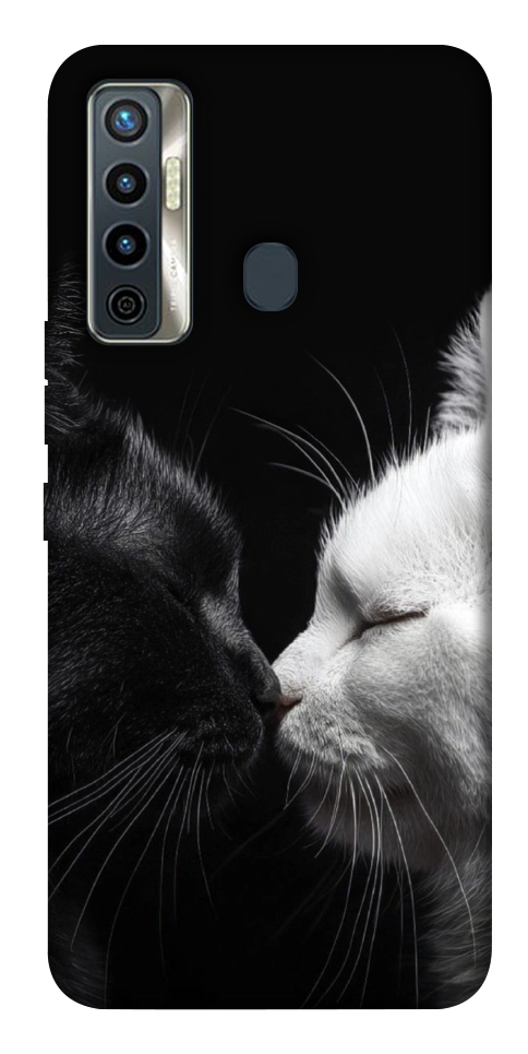 Чохол Black and white cats для TECNO Camon 17