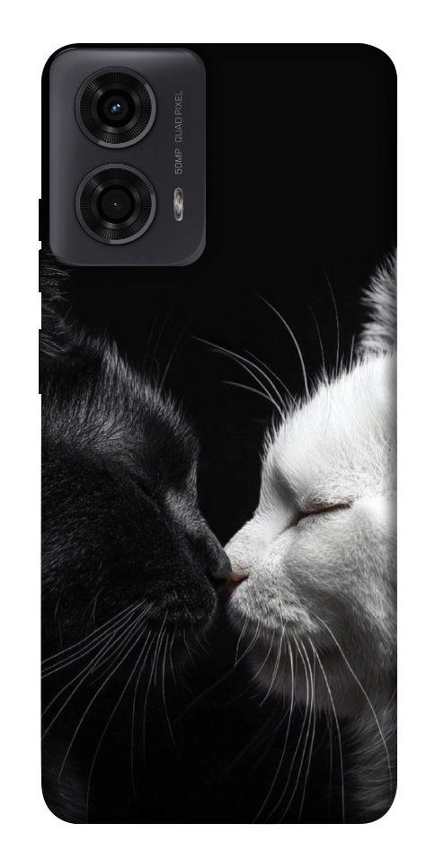 Чохол Black and white cats для Motorola Moto G04