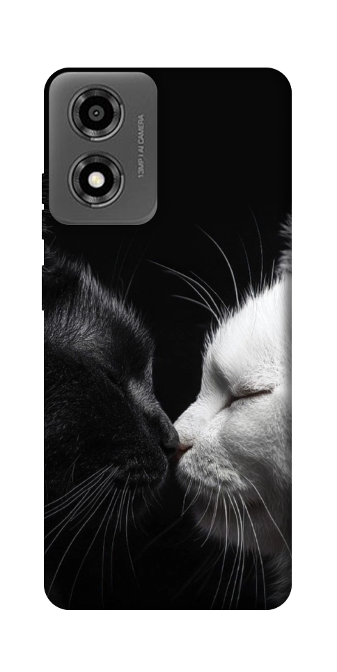 Чехол Black and white cats для Motorola Moto E14