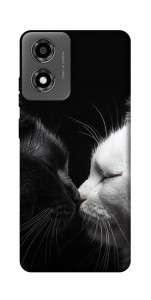 Чехол Black and white cats для Motorola Moto E14