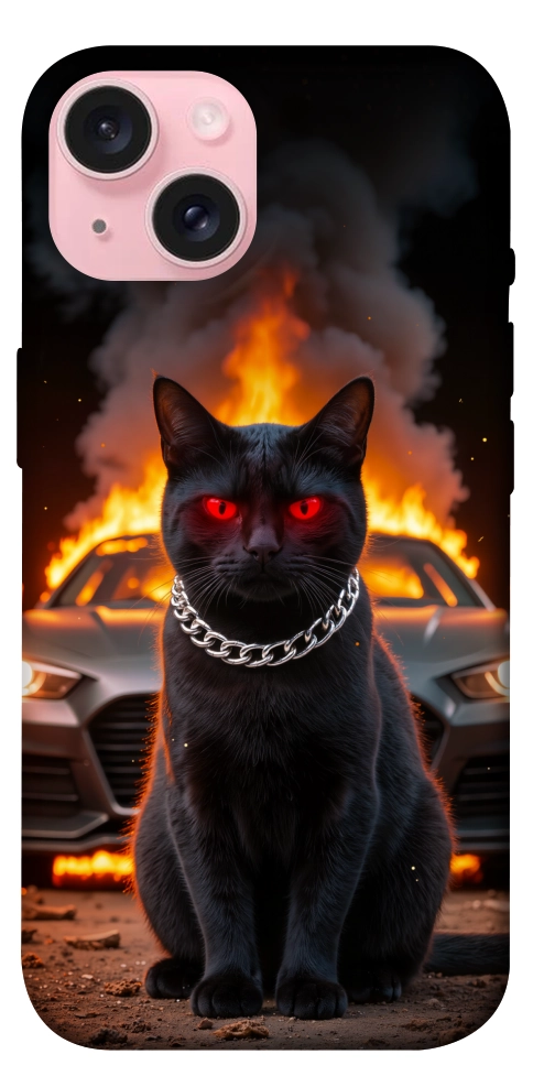 Чехол Black trouble для iPhone 15