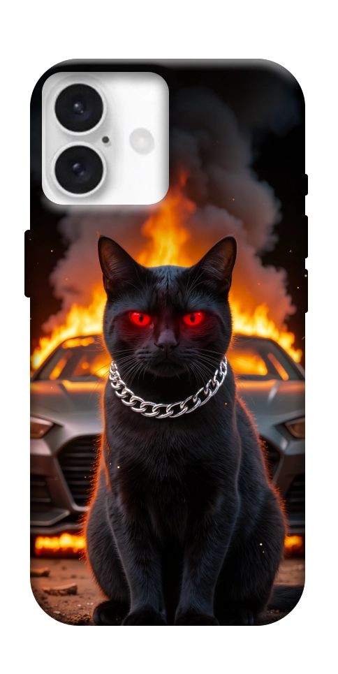Чехол Black trouble для iPhone 16