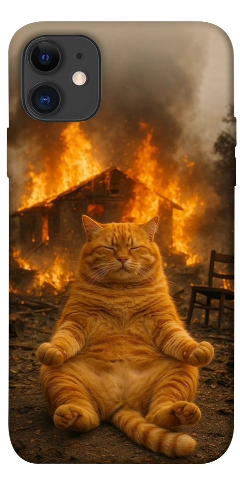 Чохол Burning cat для iPhone 11