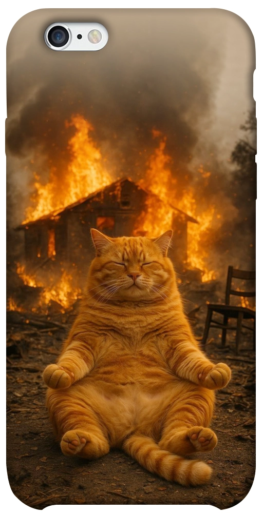 Чохол Burning cat для iPhone 6